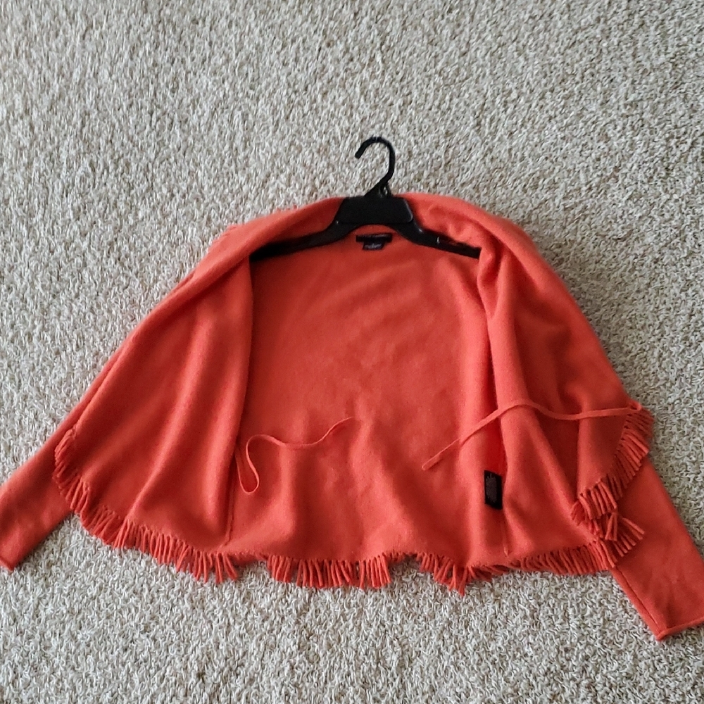 Sutton Cashmere Orange Cardigan - Picture 5 of 5